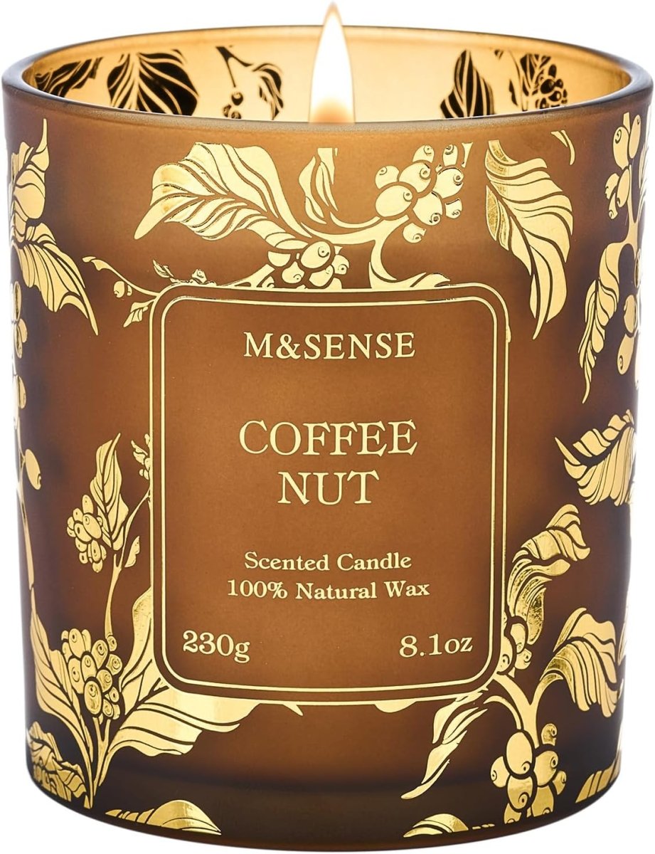 M&amp;SENSE Vanilla Scented Candles, Vegan Soy Candles, Creamy Naturally Scented, 8.1oz 42 - Hour Slow Burning Time, Toxic Free Winter Relaxing Sleep Thanksgiving Christmas Fancy Gift for Home Decor - Homesidy.com