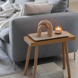 PEAKOLY Wood Arch Decorative Objects - Modern Bookshelf Decor, Coffee Table Sculpture, Floating Shelf Decor Accents, Japandi Home Decorations for Side, Console and Entryway Table - Homesidy.com
