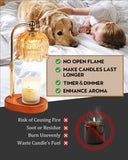 Modern Candle Warmer Lamp with Timer, Dimmable Candle Lamp Warmer, Men Women Christmas Birthday Gifts, Black Candle Warmer, Adjustable Candle Light Warmer, Cozy Living Room Bedroom Home Decor - Homesidy.com