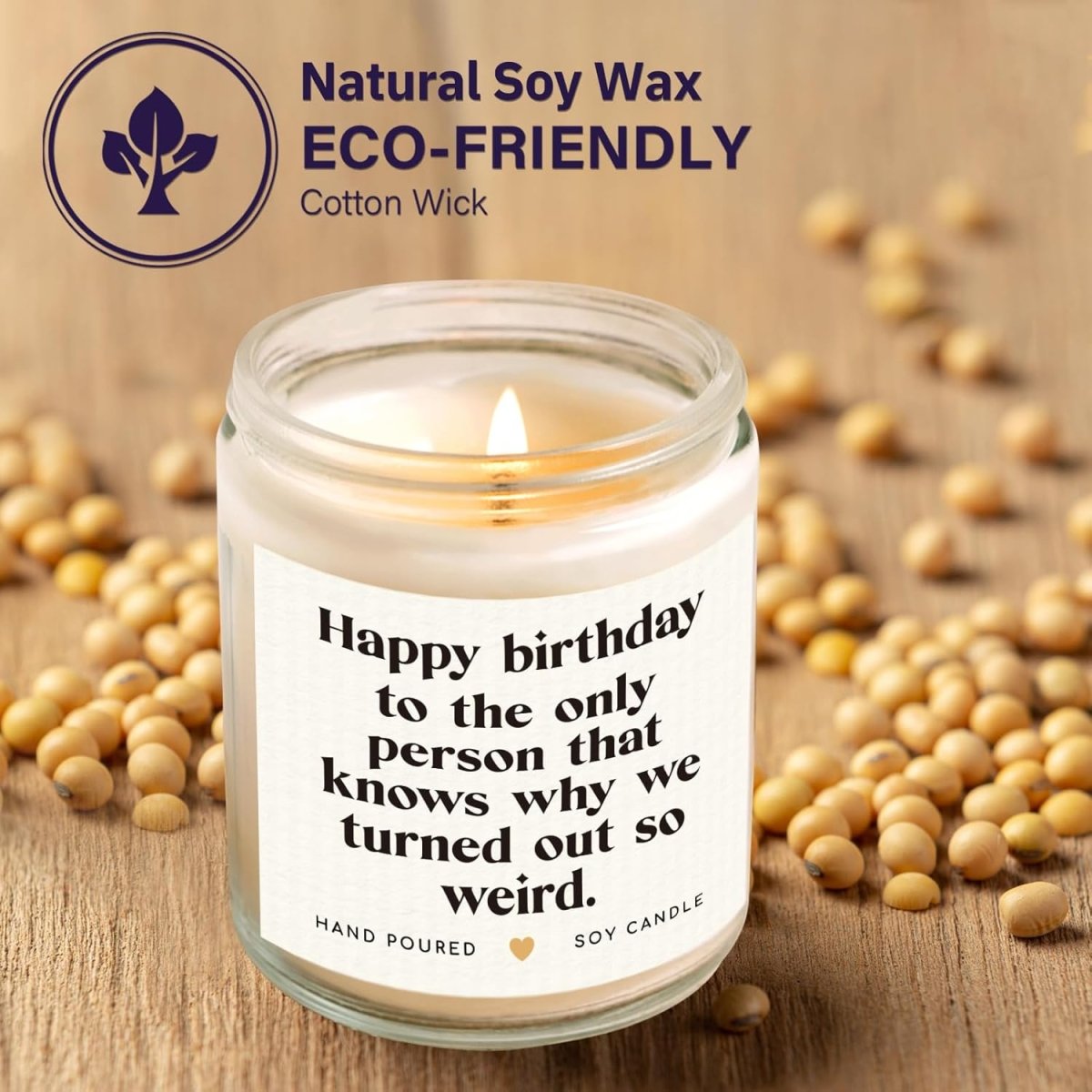 musaecoin Sister Birthday Gifts, Funny Gifts for Sister Christmas, Happy Birthday Gift for Women Sister Best Friend - Handmade Lavender Candle 7oz - Homesidy.com