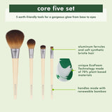 EcoTools Makeup Brush Set for Eyeshadow, Foundation, Blush, and Concealer with Bonus Storage Case, Start the Day Beautifully, Travel Friendly, 6 Piece Set - Homesidy.com