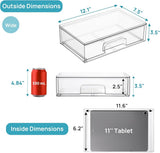 Vtopmart 12.1W Clear Stackable Storage Drawers,2 Pack Acrylic Plastic Organizers Bins for Makeup Palettes, Cosmetics, and Beauty Supplies,Ideal for Vanity, Bathroom,Cabinet,Desk Organization - Homesidy.com