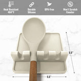 Zulay Kitchen Spoon Rest for Multiple Utensils High Heat - Resistant Silicone Drip Pad, BPA - Free Spoon Holder for Stove Top, Kitchen Gadget Holder for Ladles, Tongs, Cooking Spatula - Makes Great Gift - Homesidy.com