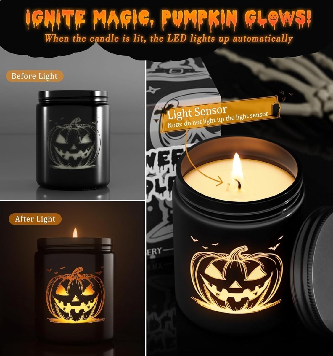 Merry Christmas Candles with Warmer LED, Christmas Decor Gifts Winter Candle with Pine Wood Spice Scents, Cypress Candle Over 40 Hours Burn Time, Home Decorations Indoor, 100% Soy Wax,White - Homesidy.com