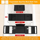 Premium Bamboo Bathtub Tray Caddy - Bath Tub Tray Table for Bathtub - Bath Caddy Tray for Bathtub, Expandable Size, Fits Most Bath Tubs - Homesidy.com