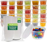 Freshware Food Storage Containers [50 Set] 8 oz Plastic Deli Containers with Lids, Slime, Soup, Meal Prep Containers | BPA Free | Stackable | Leakproof | Microwave/Dishwasher/Freezer Safe - Homesidy.com