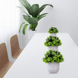 Karlliu Artificial Plants Cute Colourful Succulents in Ceramic Planter Fake Plant Flowers Potted for Home Living Room Office Desk Decor Bathroom Bedroom Indoor Decoration - Homesidy.com