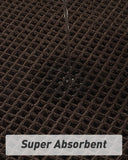 AMOAMI Upgraded Waffle Bath Mat, Super Absorbent Non Slip Bath Mats for Bathroom Floor, Machine Washable Bathroom Rugs with Tassels, Rubber Backed Bathroom Mats, Ultra Soft, 18&34; x 30&34;, Brown - Homesidy.com