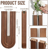 Dnnnii 2 Pack Wooden Wall Vase Set - Brown Finish Modern Farmhouse &amp; Boho Wall Decor for Entryway, Hallway, Bathroom, Living Room, Dining Room, Narrow Spaces - Homesidy.com