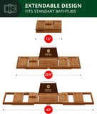 ROYAL CRAFT WOOD Bathtub Tray Caddy for Tub, Bamboo Bath Shelf, Premium Foldable Wood Bath Table, Expandable Bathtub &amp; Bathroom Accessories, New Home Gifts for Mom, Housewarming, Anniversary, Wedding - Homesidy.com