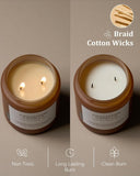 M&amp;SENSE Ode to Winter Soy Candles Strong Scented, 2 Wick Jar Candle 19.4oz 110 Hour Long Lasting, Lavender Sandalwood Organic Natural Aromatherapy Candle Gifts Bedroom Bathroom Home Decor - Homesidy.com
