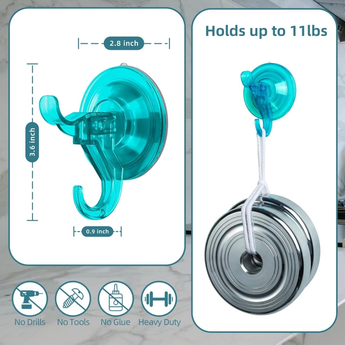 Antimbee 3 Pack Suction Cup Hooks, Clear Suction Cup Hanger, Removable Small Suction Cups for Shower, Bathroom, Glass, Door, Windows, Kitchen - Max Hanging up to 11 lbs on Smooth Surface - Homesidy.com