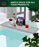 ROYAL CRAFT WOOD Bathtub Tray Caddy for Tub, Bamboo Bath Shelf, Premium Foldable Wood Bath Table, Expandable Bathtub &amp; Bathroom Accessories, New Home Gifts for Mom, Housewarming, Anniversary, Wedding - Homesidy.com