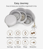 Vlando Travel Jewelry Case for Women, Travel Essential, Travel Must Haves Jewelry Travel Organizer for Girls, Christmas Gifts for Travelers Couples Mom Friends - Black - Homesidy.com