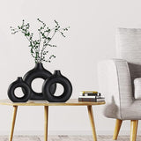 Ceramic Vases Set of 2,Modern Vases for Home Decor, White Boho Style for Living Room Kitchen Mantle Bedroom Dining Table Office Farmhouse Decorative Design - Homesidy.com
