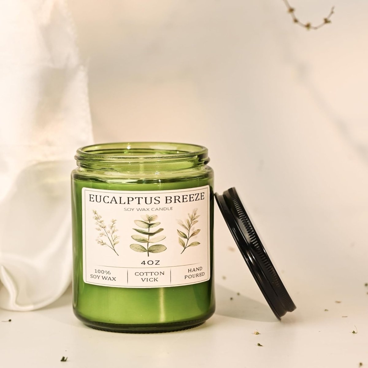 Eucalyptus &amp; Mint Candles for Home Scented, 20 Hours Burn Soy Candle Gift for Women Stress Relief, Meditation, Yoga, Relaxing, Natural Soy Wax for Men and Women, 4oz - Homesidy.com