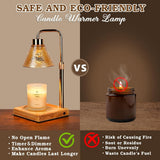 Modern Candle Warmer Lamp with Timer, Dimmable Candle Lamp Warmer, Men Women Christmas Birthday Gifts, Black Candle Warmer, Adjustable Candle Light Warmer, Cozy Living Room Bedroom Home Decor - Homesidy.com
