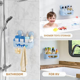 LEVERLOC Shower Caddy Suction Cup, Shower Organizer Removable Bathroom Shelf, Storage Suction Powerful Max Hold 22lbs Bathroom Caddy Waterproof Holder, White - Homesidy.com