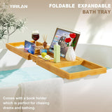 Premium Bathtub Tray Caddy, Expandable Bath Tray, Unique House Warming Gifts, New Home, Anniversary and Wedding Gifts for Couple, Bridal Shower Gift for Women - Homesidy.com