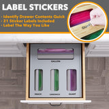 SpaceAid Bag Storage Organizer for Kitchen Drawer, Bamboo Organizer, Compatible with Gallon, Quart, Sandwich and Snack Variety Size Bag (1 Box 4 Slots) - Homesidy.com