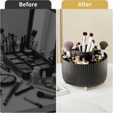 fanado 360° Rotate Makeup Brush Holder Organizer, Makeup Organizers Countertop, Makeup organization and Skincare Storage for Vanity, Desktop, Bathroom (White) - Homesidy.com