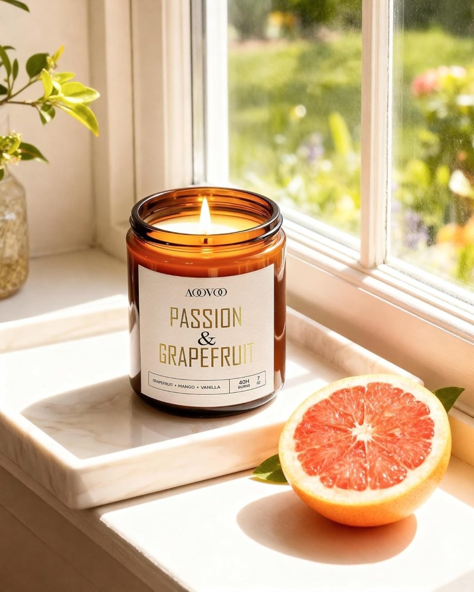 AOOVOO Scented Candles - 4PC Candle Set, 36 oz Soy Candles, Soy Candle for Home Scented, Lavender/Vanilla/Eucalyptus/Sage - Homesidy.com
