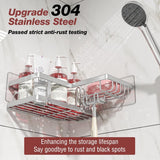 Youvip Shower Caddy Corner with Soap Holder, No Drilling Shower Shelves - Rustproof, Adhesive Shower Organizer Corner for Dorm. Black, 4 - Pack - Homesidy.com