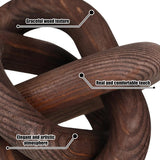 Yalikop 3 Link Wood Knot Decor - Hand Carved Coffee Table Decoration, Boho Chain Link Decor, Modern Shelf, Rustic Objects for Home Living Room Bedroom(White) - Homesidy.com