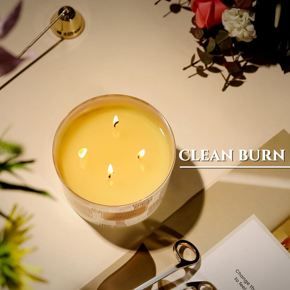 HomeLights Scented Candles for Women &amp; Men, 18oz Candle Jars Aromatherapy 4 - Wick Candle, Ideal for Rustic Modern Home Decor and Gifts, Blueberry Cheesecake - Homesidy.com