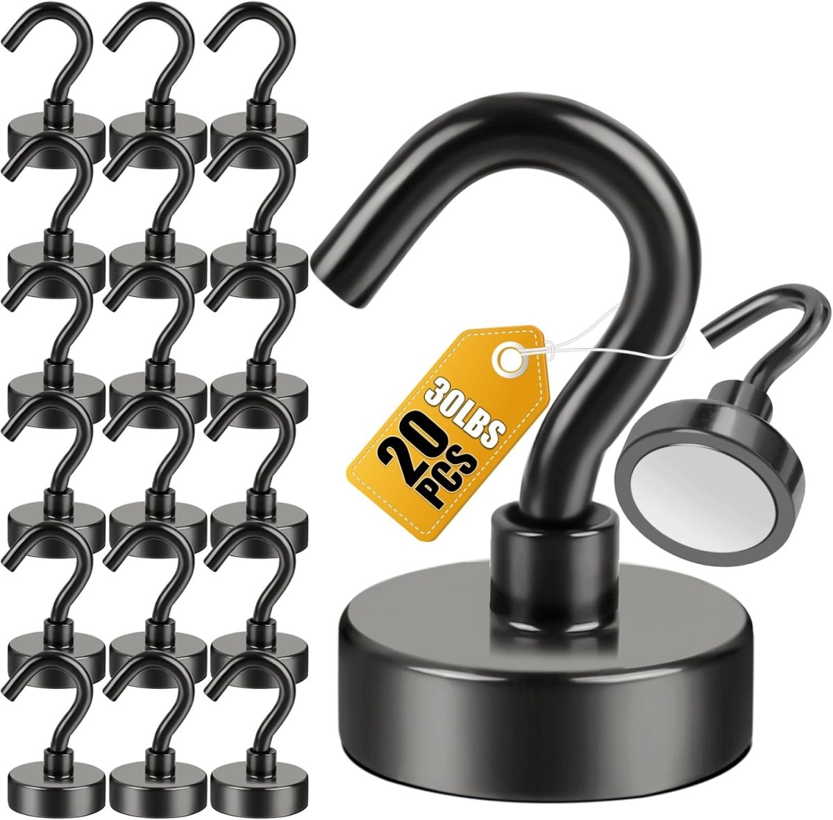 DIYMAG Magnetic Hooks, 30lbs Magnet Hook 2025 Cruise Cabin Ship Essentials Heavy Duty Strong Magnets Refrigerator Fridge Hanging for Classroom Beach Vacation Kitchen Grills Home 20 Pack (Silver) - Homesidy.com