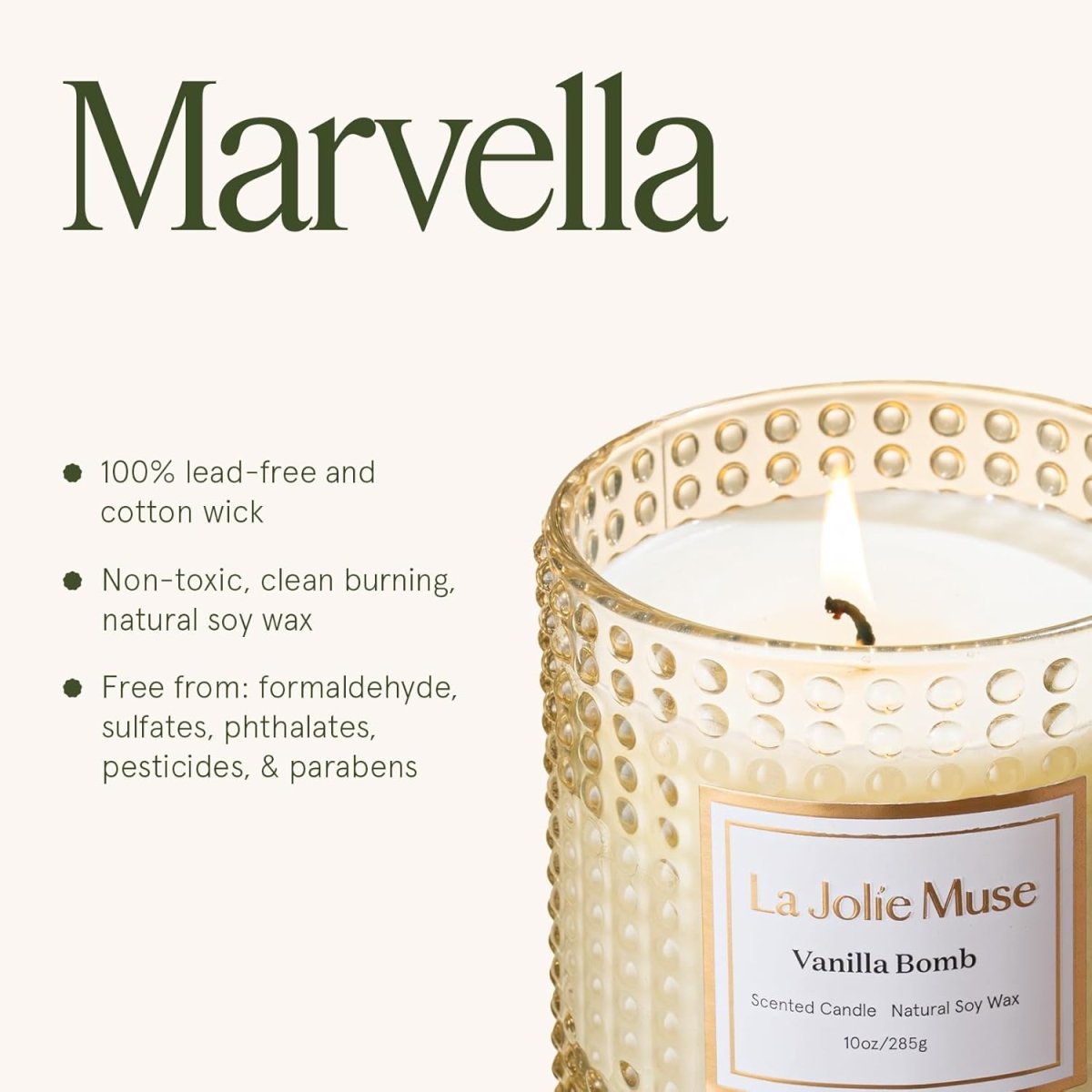 LA JOLIE MUSE Christmas Candle | Ruby Berry Bliss | Mandarin Cranberry &amp; Plum | 10 oz Festive Candle | 55 Hours Clean Burn | Gift for Women &amp; Family - Homesidy.com