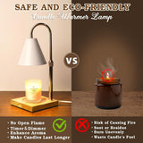 Modern Candle Warmer Lamp with Timer, Dimmable Candle Lamp Warmer, Men Women Christmas Birthday Gifts, Black Candle Warmer, Adjustable Candle Light Warmer, Cozy Living Room Bedroom Home Decor - Homesidy.com