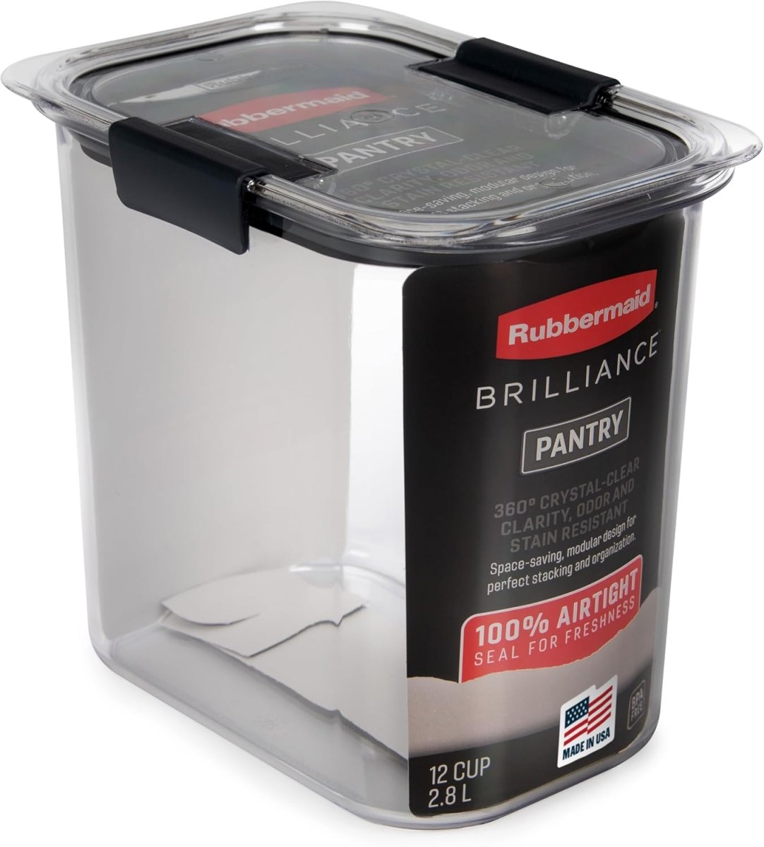 Rubbermaid Brilliance Pantry Airtight Food Storage Container, BPA - Free 7.8 Cup, Ideal for Brown Sugar - Efficient, Leak - Proof and Dishwasher - safe - Homesidy.com