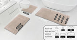 MINIDEAR Bathroom Rugs 24x17 Light Grey - Thick Elastic Foam Bath Mat, Ultra Soft &amp; Plush Fluffy, Non - Slip, Quick Dry, Absorbent Washable Floor Microfiber Mat for Tub, Home Decor Accessories - Homesidy.com