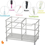 Urbanstrive 304 Stainless Steel Bathroom Toothbrush Holder Toothpaste Holder Stand Bathroom Accessories Organizer (Black, Small) - Homesidy.com