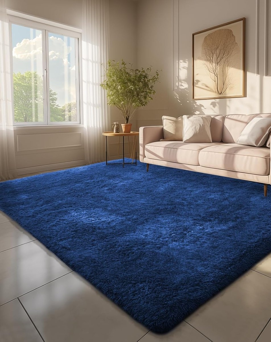Ophanie Area Rugs for Living Room Bedroom, Upgrade Non - Slip Fluffy Soft Grey Shag Carpet, Indoor Floor Gray 4x6 Fuzzy Shaggy Living Room Plush Rug for Kids Home Dorm Decor Aesthetic - Homesidy.com