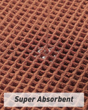 AMOAMI Upgraded Waffle Bath Mat, Super Absorbent Non Slip Bath Mats for Bathroom Floor, Machine Washable Bathroom Rugs with Tassels, Rubber Backed Bathroom Mats, Ultra Soft, 18&34; x 30&34;, Brown - Homesidy.com