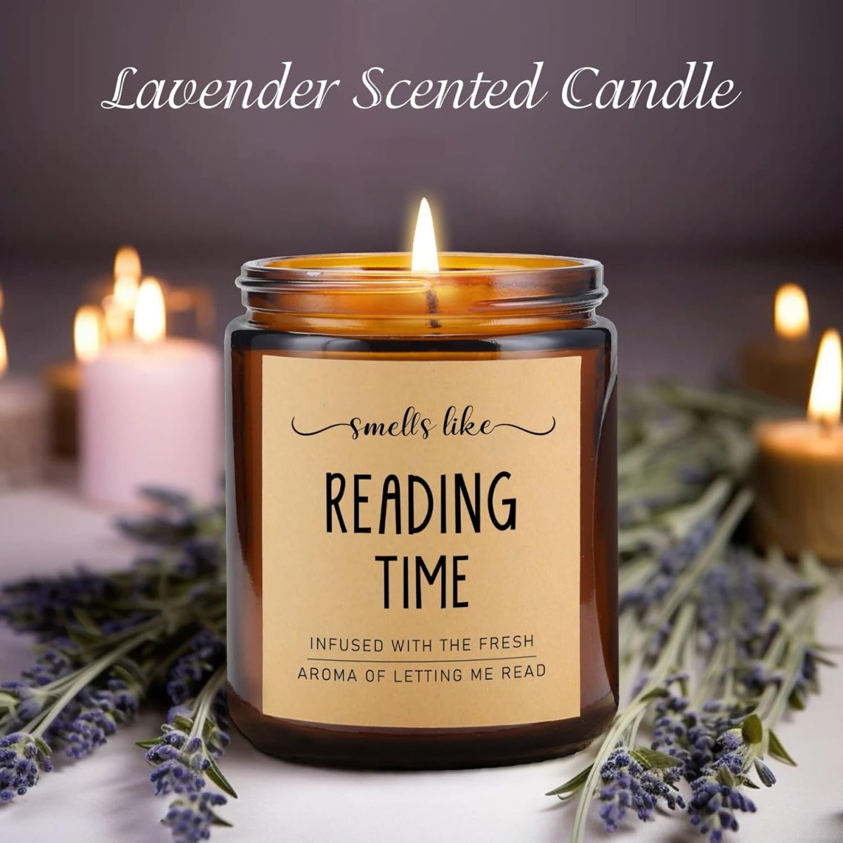 Book Lover Candle, Book Lovers Gifts, 7 oz Soy Wax Lavender Reading Candle, Birthday Reading Bookish Gifts for Women, Men, Bookworm, Librarian, Reader - Homesidy.com