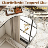 VooBang Arched Wall Mirror, 30 x 38 inch Arch Bathroom Mirror, Wall Mounted Vanity Mirror with Arch Metal Frame, Modern Bathroom Vanity Mirror for Bedroom, Living Room, Hanging or Leaning, Black - Homesidy.com