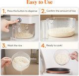 Lifewit Rice Dispenser 25 Lbs(11.3kg), Rice Storage Container Sealed Moisture Proof with Measuring Cup for Kitchen Pantry Household, BPA - Free, 1 Pack - Homesidy.com