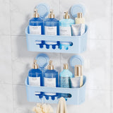 LEVERLOC Shower Caddy Suction Cup, Shower Organizer Removable Bathroom Shelf, Storage Suction Powerful Max Hold 22lbs Bathroom Caddy Waterproof Holder, White - Homesidy.com