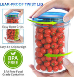 Freezer Storage Containers, [6 Pack - 16 Oz] Airtight Plastic Food Storage Containers with Twist Top Lids, Soup, Meal Prep Containers | BPA Free | Stackable | Leakproof | Microwave/Dishwasher Safe - Homesidy.com