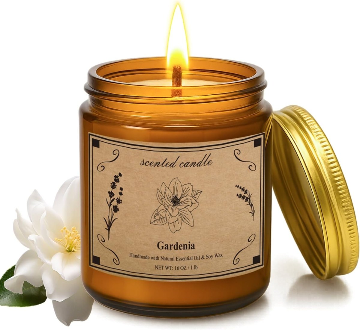Candles for Home Scented, 16oz Large Soy Wax Lavender Scented Candle, 100 Hour Burn Time, Aromatherapy Candle, Ideal for Christmas, Anniversary, Birthday Gift - Homesidy.com