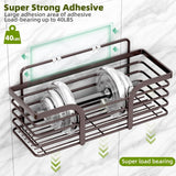 Shower Caddy, Adhesive Shower Organizer with Soap Dish and 4 Hooks, Rustproof Stainless Steel Shower Shelves, Wall Mounted No Drilling Storage Shelf Basket Accessories for Bathroom &amp; Kitchen - Homesidy.com
