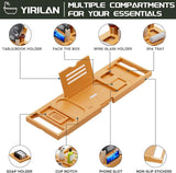 Premium Bathtub Tray Caddy, Expandable Bath Tray, Unique House Warming Gifts, New Home, Anniversary and Wedding Gifts for Couple, Bridal Shower Gift for Women - Homesidy.com