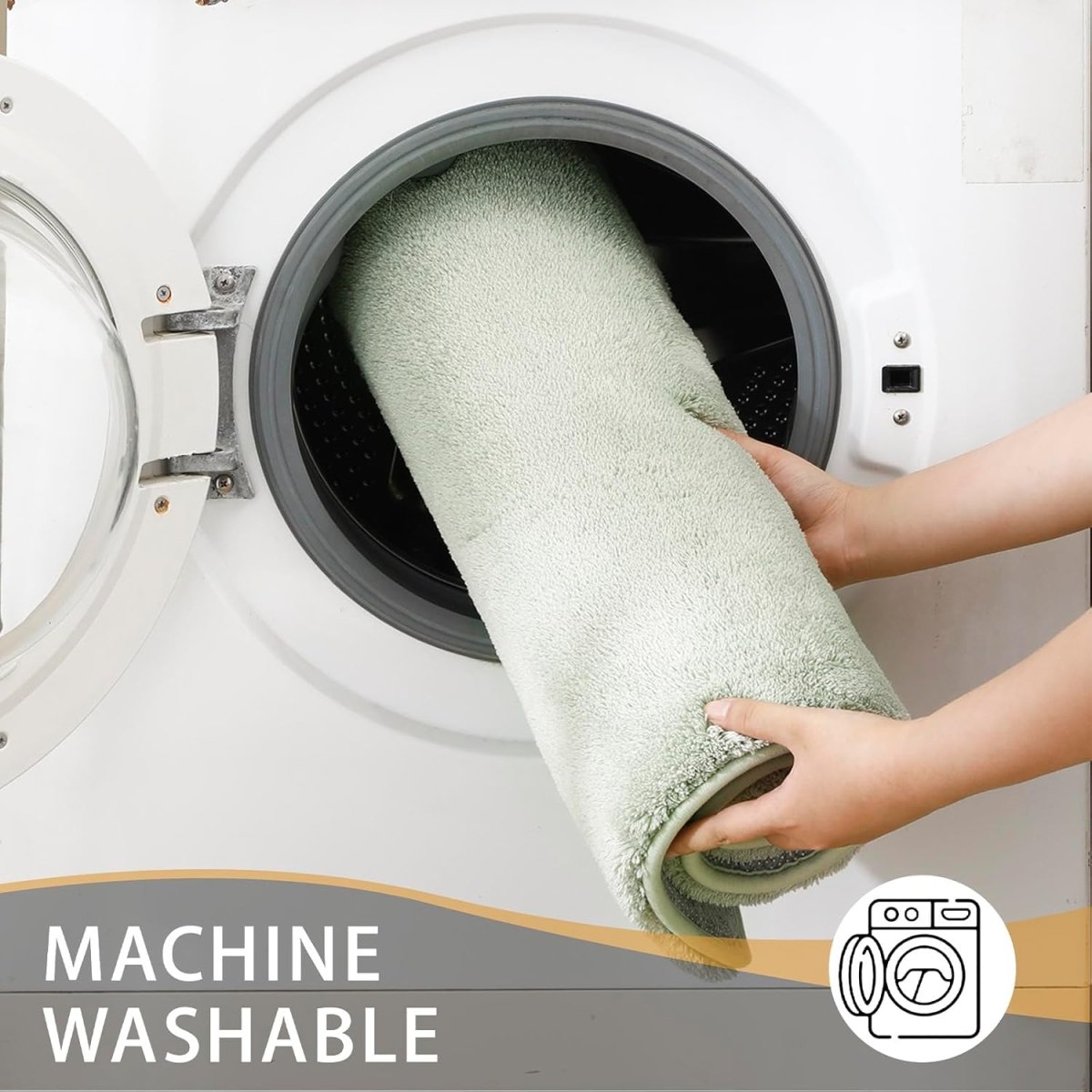 MINIDEAR Bathroom Rugs 24x17 Light Grey - Thick Elastic Foam Bath Mat, Ultra Soft &amp; Plush Fluffy, Non - Slip, Quick Dry, Absorbent Washable Floor Microfiber Mat for Tub, Home Decor Accessories - Homesidy.com