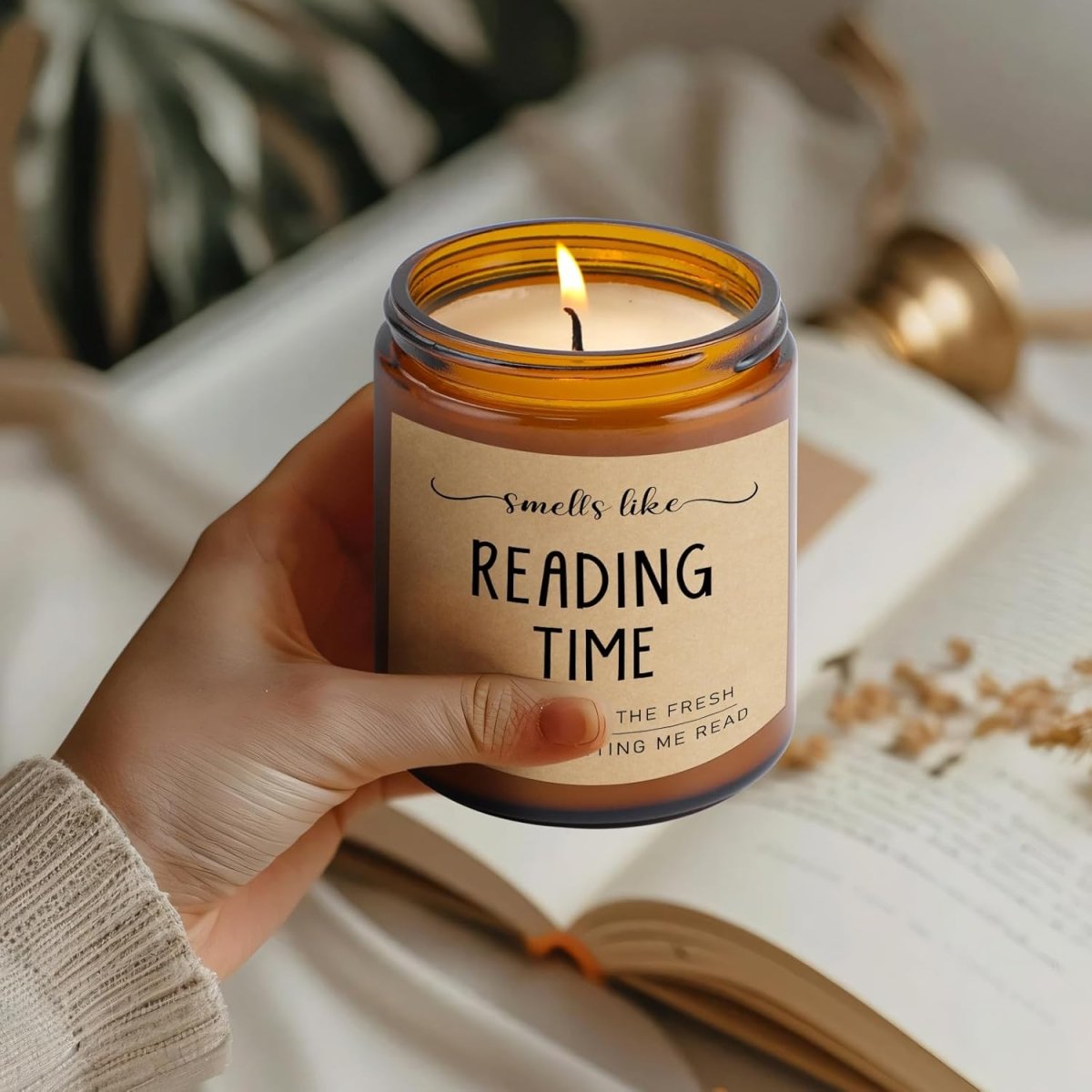 Book Lover Candle, Book Lovers Gifts, 7 oz Soy Wax Lavender Reading Candle, Birthday Reading Bookish Gifts for Women, Men, Bookworm, Librarian, Reader - Homesidy.com