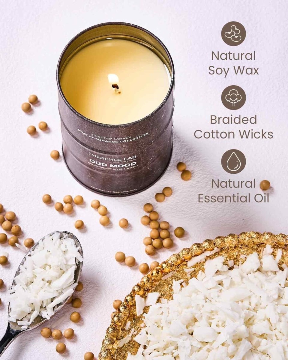 M&amp;SENSE Scented Candle, Tobacco Vanilla Medium Jar Candle Gifts for Men, 70 Hours Slow Burning Natural Soy Candles 11.3oz, Stress Relief Aromatherapy Candles Home Decor, Valentines Day Gifts for Him - Homesidy.com