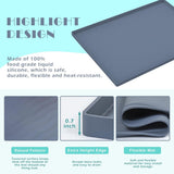 URMONA Waterproof Silicone Under Sink Mat 31 x 22 Shelf Liner for Kitchen and Bathroom, Cabinet and Counter Protector, Storage and Organizers, Litter Mat, Pet Cat Puppy Essentials(Dark Grey) - Homesidy.com