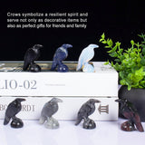 QLRSUXN Natural Black Obsidian Raven Figurines,2 Inch Healing Crystal Animal Statues,Lucky Guardian Pocket Crow Figurines as Women’s Gifts,Raven Statues for Office Home Decor and Ornament. - Homesidy.com
